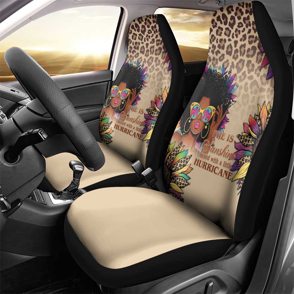 Black Her Story Sunshine Hurricane Car Seat Cover Empowered Black Woman - Wonder Print Shop