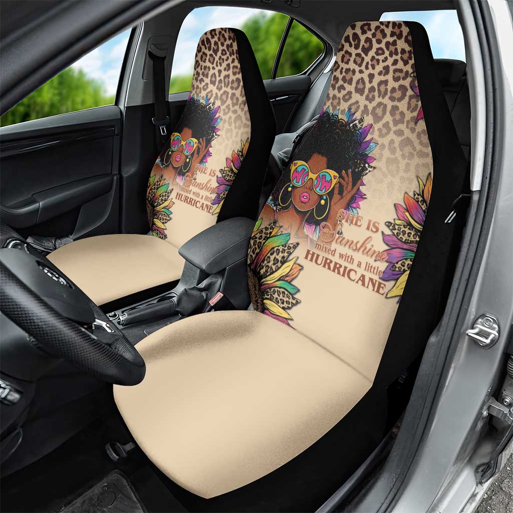 Black Her Story Sunshine Hurricane Car Seat Cover Empowered Black Woman - Wonder Print Shop