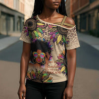 Black Her Story Sunshine Hurricane Cross Shoulder Shirt Empowered Black Woman - Wonder Print Shop