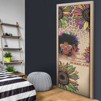 Black Her Story Sunshine Hurricane Door Cover Empowered Black Woman - Wonder Print Shop