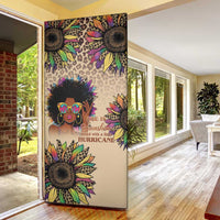 Black Her Story Sunshine Hurricane Door Cover Empowered Black Woman - Wonder Print Shop