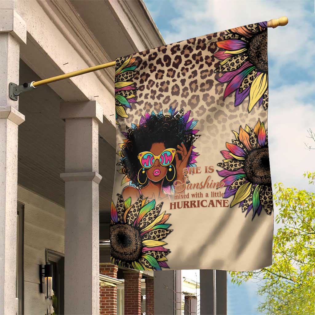 Black Her Story Sunshine Hurricane Garden Flag Empowered Black Woman - Wonder Print Shop