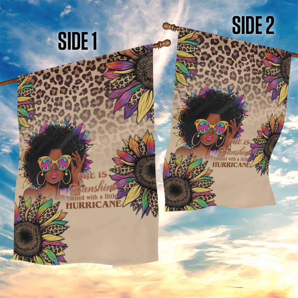 Black Her Story Sunshine Hurricane Garden Flag Empowered Black Woman - Wonder Print Shop