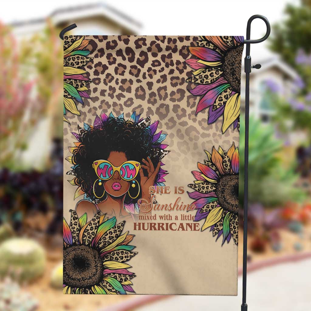 Black Her Story Sunshine Hurricane Garden Flag Empowered Black Woman - Wonder Print Shop