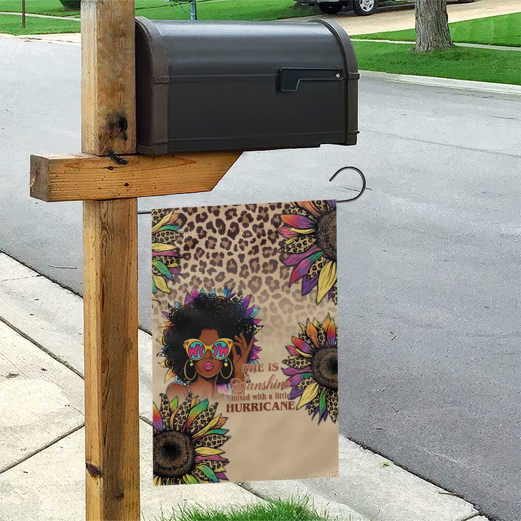 Black Her Story Sunshine Hurricane Garden Flag Empowered Black Woman - Wonder Print Shop