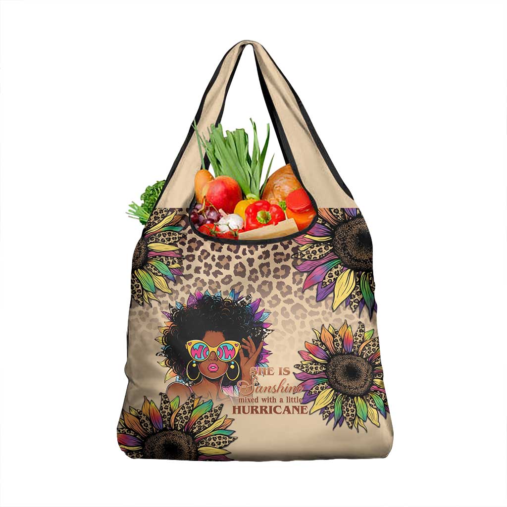 Black Her Story Sunshine Hurricane Grocery Bag Empowered Black Woman - Wonder Print Shop