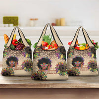 Black Her Story Sunshine Hurricane Grocery Bag Empowered Black Woman - Wonder Print Shop