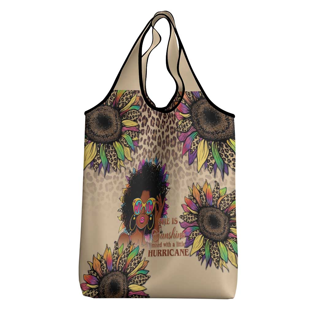 Black Her Story Sunshine Hurricane Grocery Bag Empowered Black Woman - Wonder Print Shop