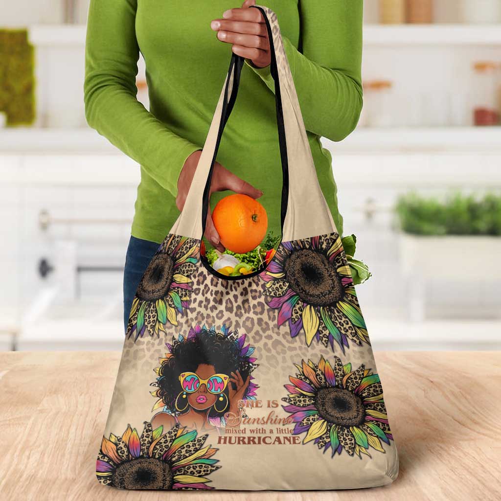 Black Her Story Sunshine Hurricane Grocery Bag Empowered Black Woman - Wonder Print Shop