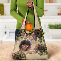 Black Her Story Sunshine Hurricane Grocery Bag Empowered Black Woman - Wonder Print Shop