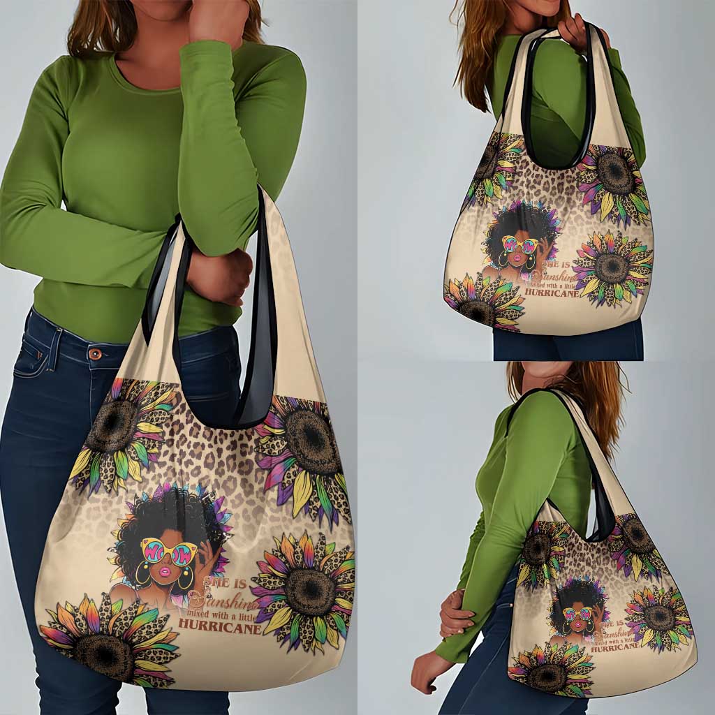 Black Her Story Sunshine Hurricane Grocery Bag Empowered Black Woman - Wonder Print Shop