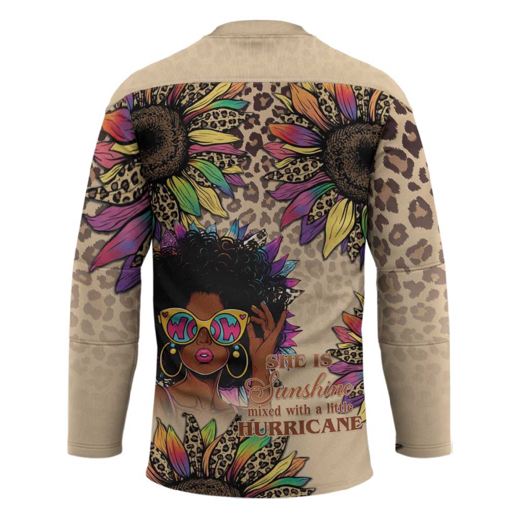 Black Her Story Sunshine Hurricane Hockey Jersey Empowered Black Woman - Wonder Print Shop