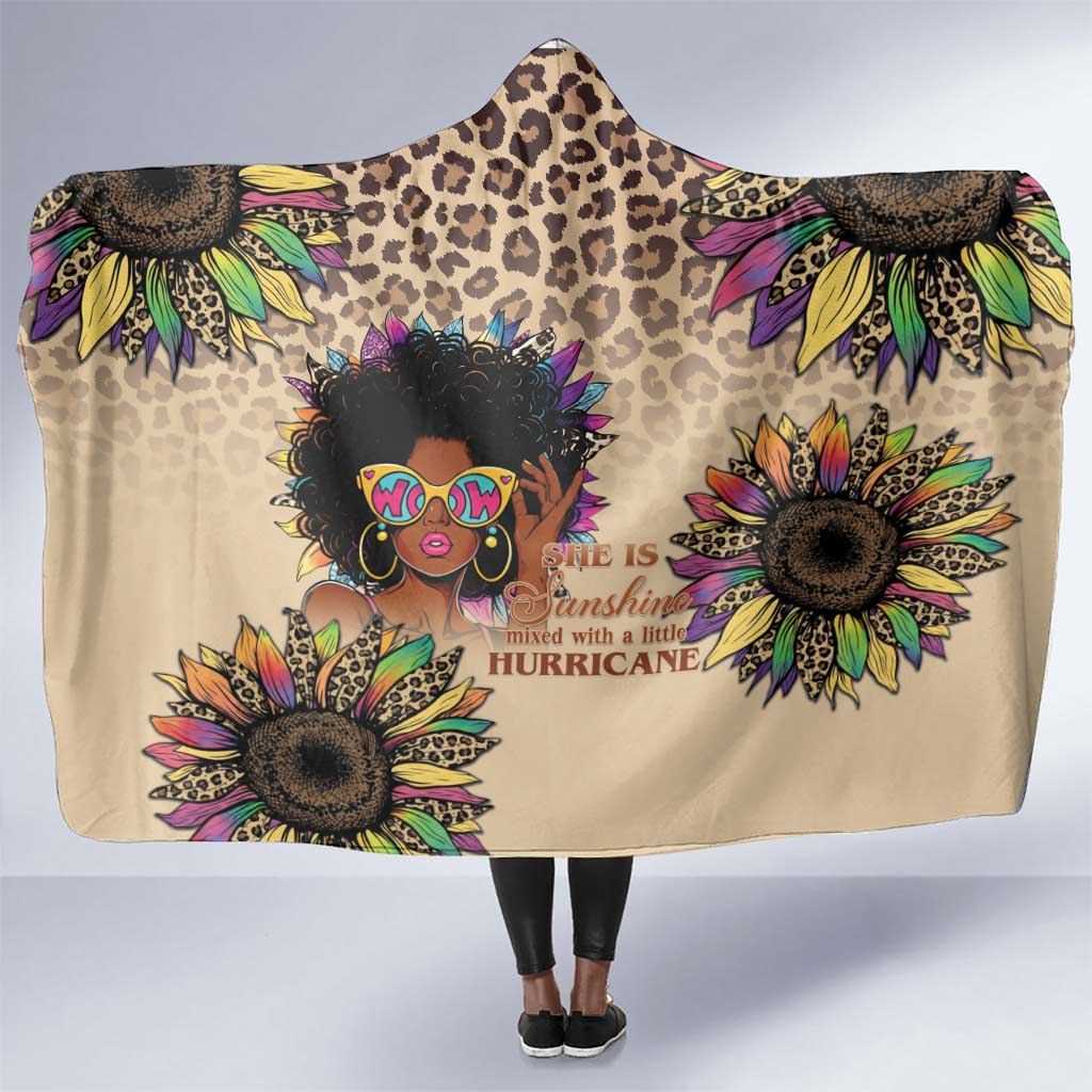 Black Her Story Sunshine Hurricane Hooded Blanket Empowered Black Woman - Wonder Print Shop