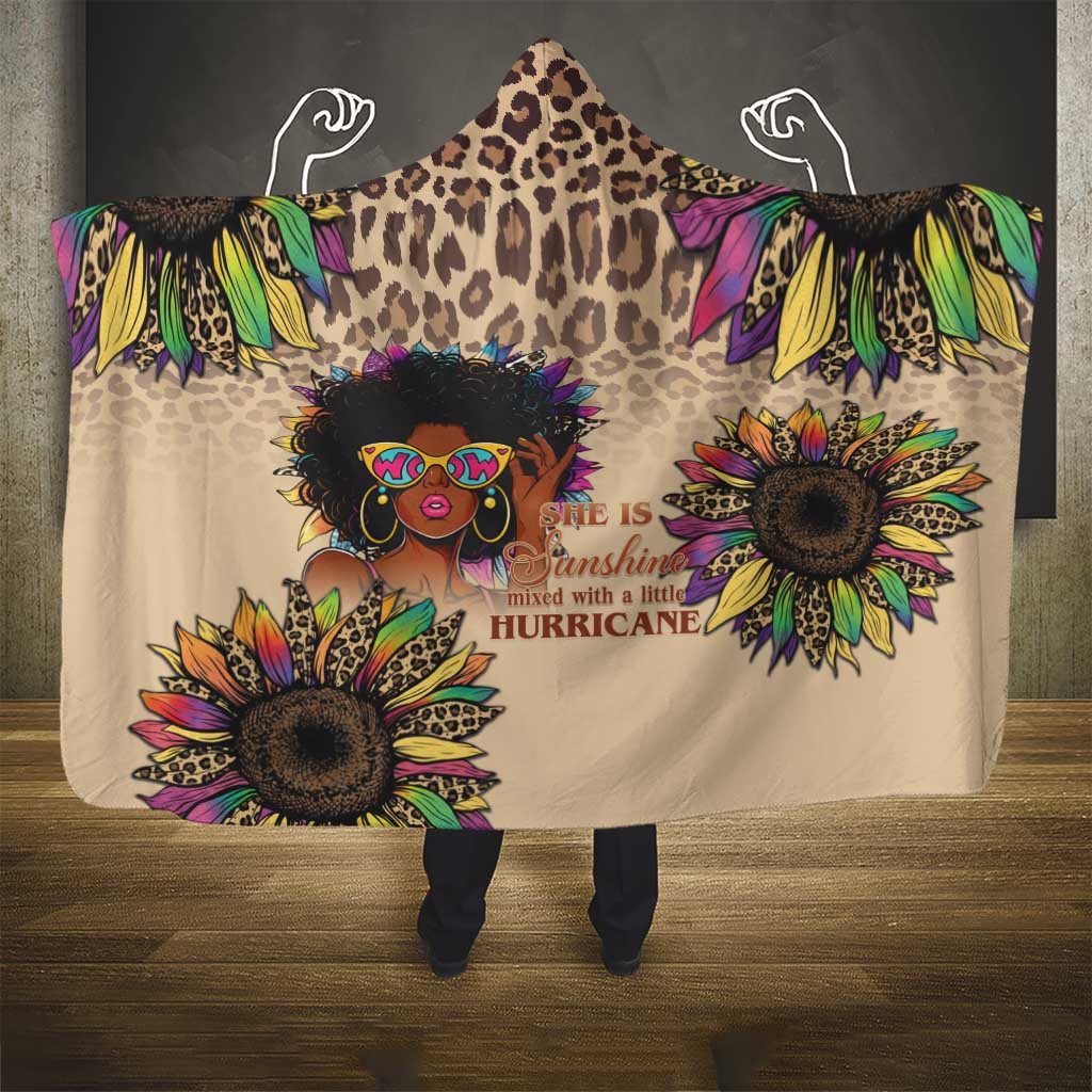 Black Her Story Sunshine Hurricane Hooded Blanket Empowered Black Woman - Wonder Print Shop