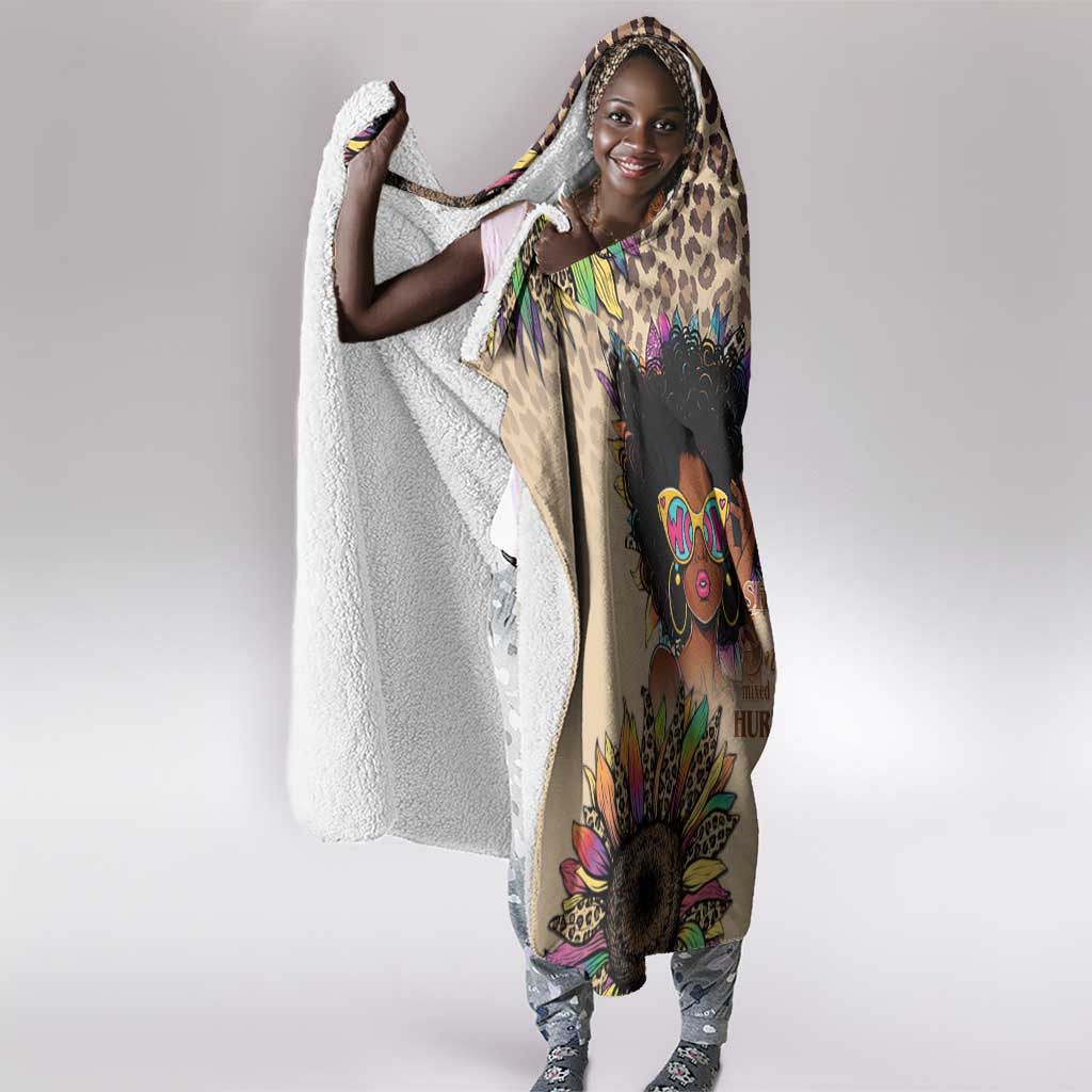 Black Her Story Sunshine Hurricane Hooded Blanket Empowered Black Woman - Wonder Print Shop