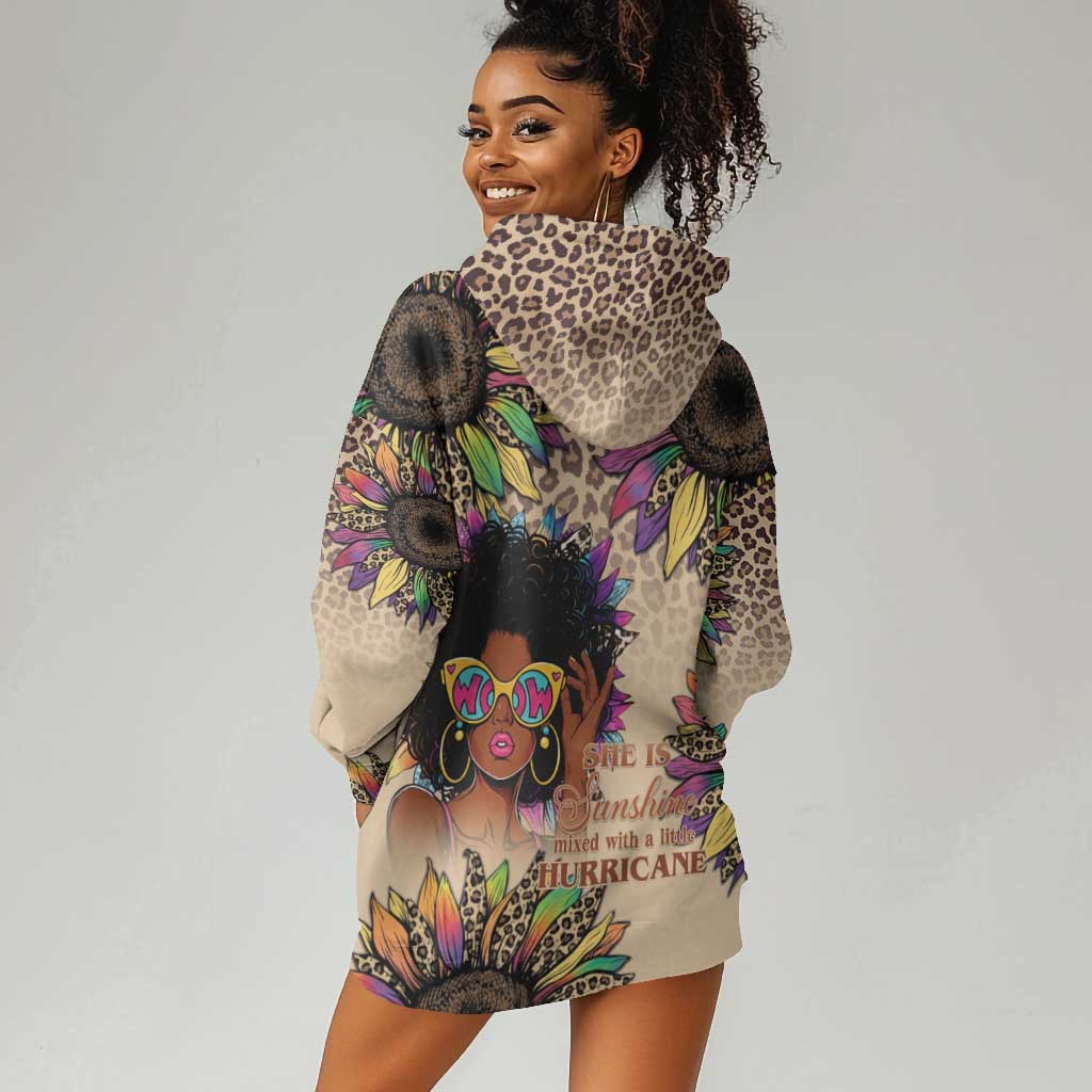 Black Her Story Sunshine Hurricane Hoodie Dress Empowered Black Woman - Wonder Print Shop