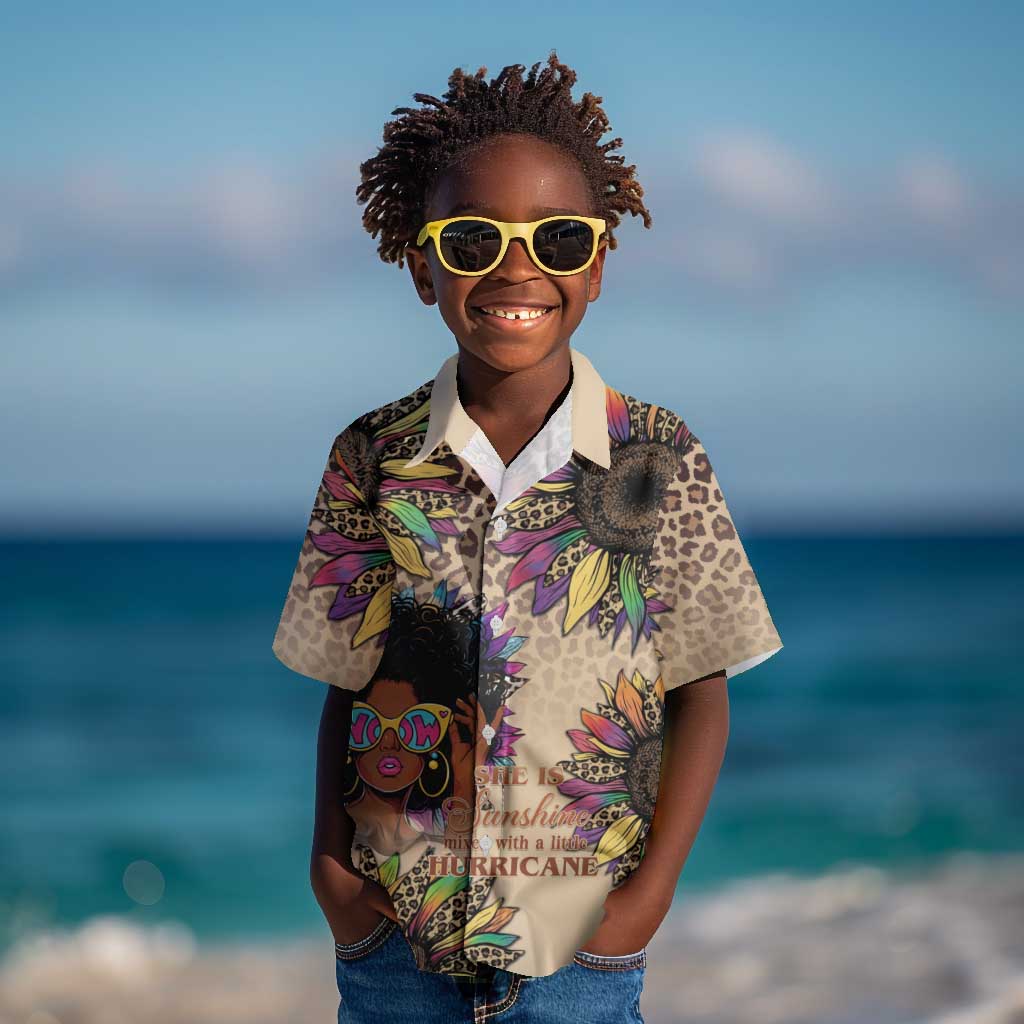 Black Her Story Sunshine Hurricane Kid Hawaiian Shirt Empowered Black Woman - Wonder Print Shop
