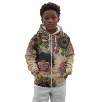 Black Her Story Sunshine Hurricane Kid Hoodie Empowered Black Woman - Wonder Print Shop