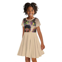 Black Her Story Sunshine Hurricane Kid Short Sleeve Dress Empowered Black Woman - Wonder Print Shop