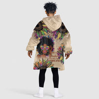 Black Her Story Sunshine Hurricane Kid Wearable Blanket Hoodie Empowered Black Woman - Wonder Print Shop