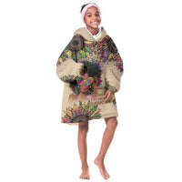 Black Her Story Sunshine Hurricane Kid Wearable Blanket Hoodie Empowered Black Woman - Wonder Print Shop