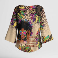 Black Her Story Sunshine Hurricane Kimono Sleeve Blouse Empowered Black Woman - Wonder Print Shop