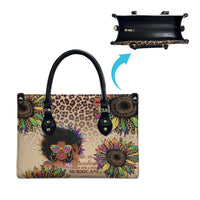 Black Her Story Sunshine Hurricane Leather Bag Empowered Black Woman - Wonder Print Shop
