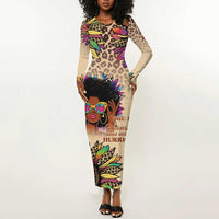 Black Her Story Sunshine Hurricane Long Sleeve Bodycon Dress Empowered Black Woman - Wonder Print Shop