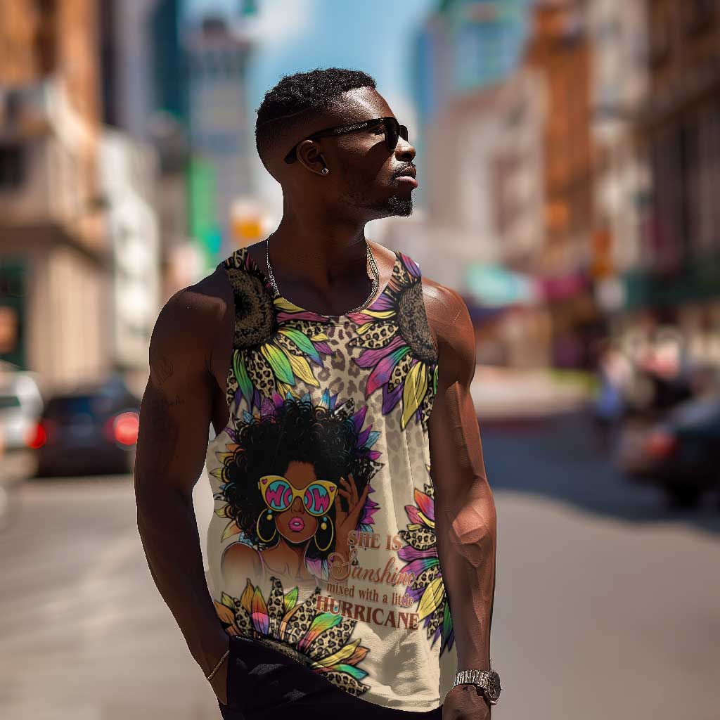 Black Her Story Sunshine Hurricane Men Tank Top Empowered Black Woman - Wonder Print Shop