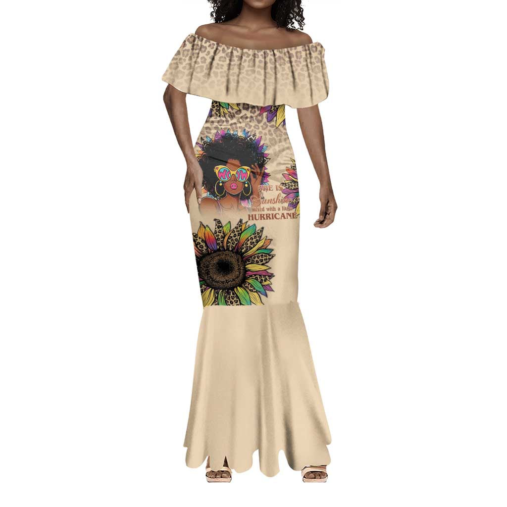 Black Her Story Sunshine Hurricane Mermaid Dress Empowered Black Woman - Wonder Print Shop