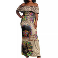 Black Her Story Sunshine Hurricane Off Shoulder Maxi Dress Empowered Black Woman - Wonder Print Shop