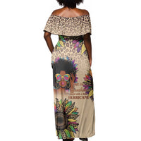 Black Her Story Sunshine Hurricane Off Shoulder Maxi Dress Empowered Black Woman - Wonder Print Shop