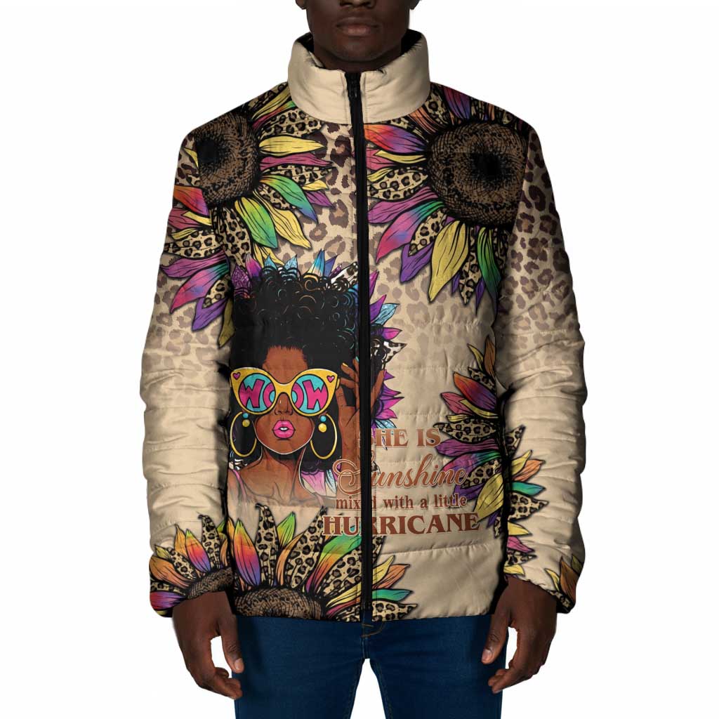 Black Her Story Sunshine Hurricane Padded Jacket Empowered Black Woman - Wonder Print Shop