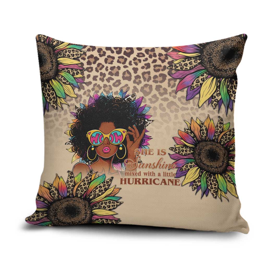 Black Her Story Sunshine Hurricane Pillow Cover Empowered Black Woman - Wonder Print Shop