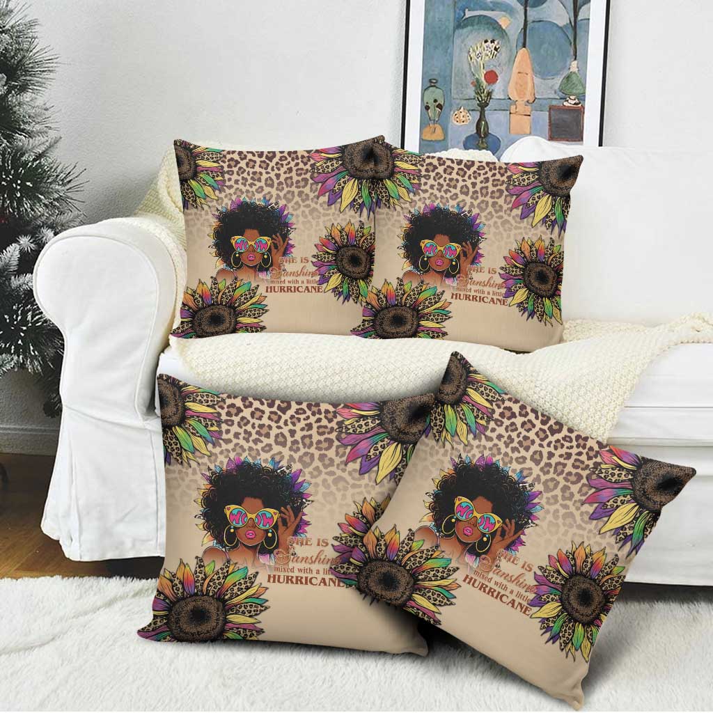 Black Her Story Sunshine Hurricane Pillow Cover Empowered Black Woman - Wonder Print Shop