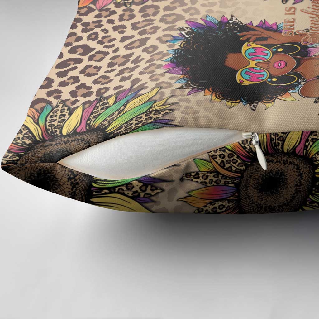 Black Her Story Sunshine Hurricane Pillow Cover Empowered Black Woman - Wonder Print Shop