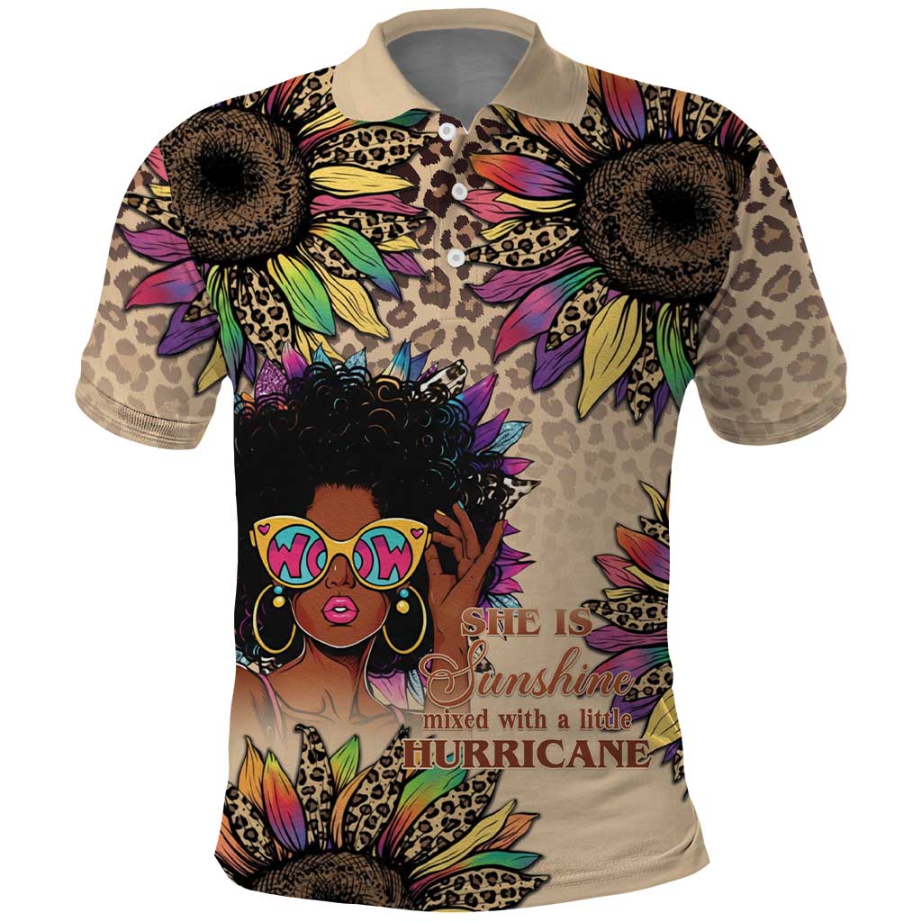 Black Her Story Sunshine Hurricane Polo Shirt Empowered Black Woman - Wonder Print Shop