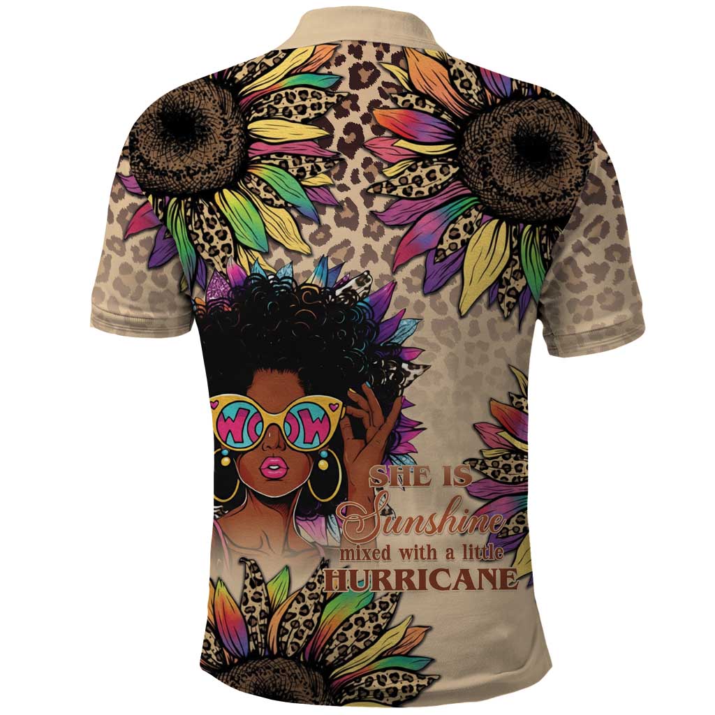 Black Her Story Sunshine Hurricane Polo Shirt Empowered Black Woman - Wonder Print Shop