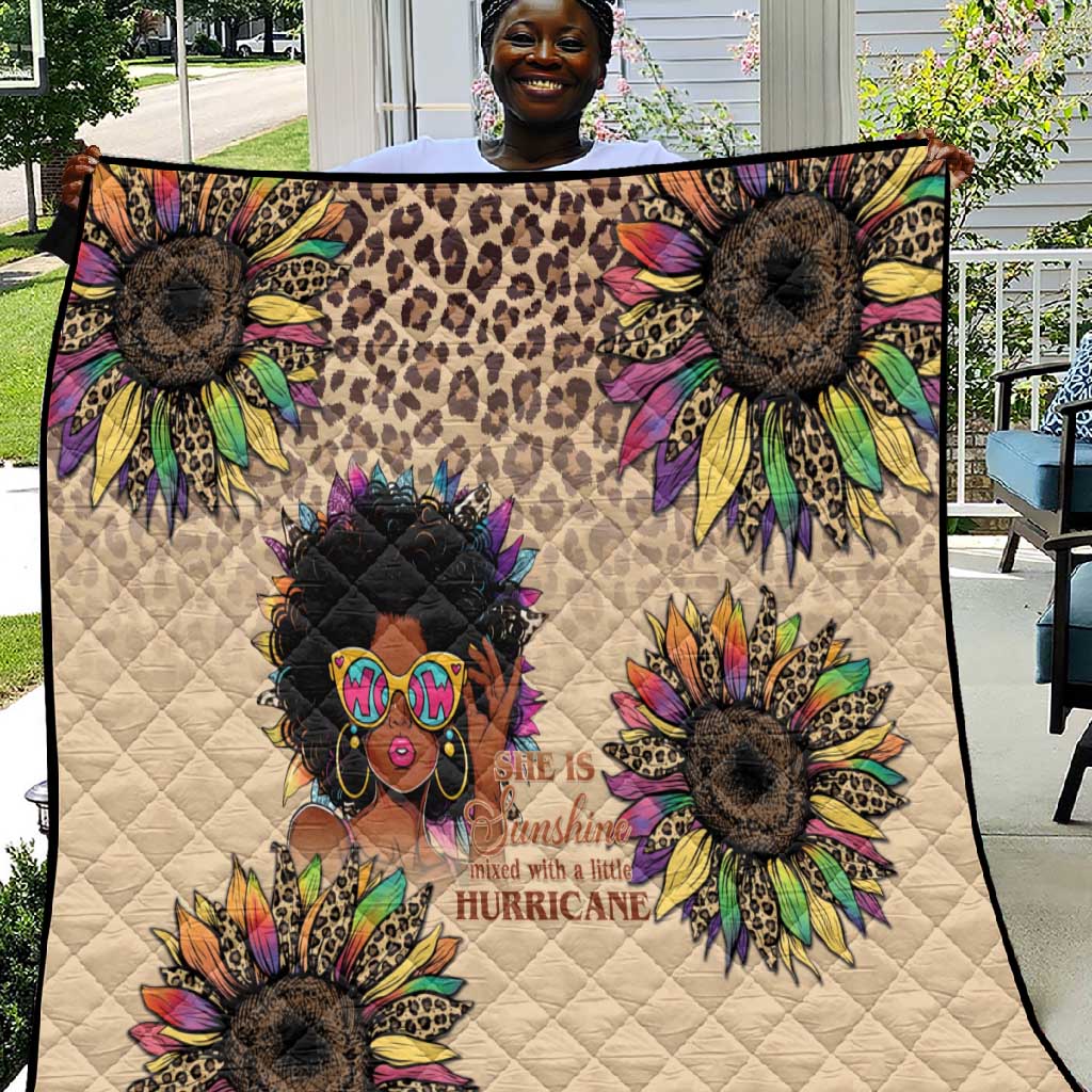 Black Her Story Sunshine Hurricane Quilt Empowered Black Woman - Wonder Print Shop