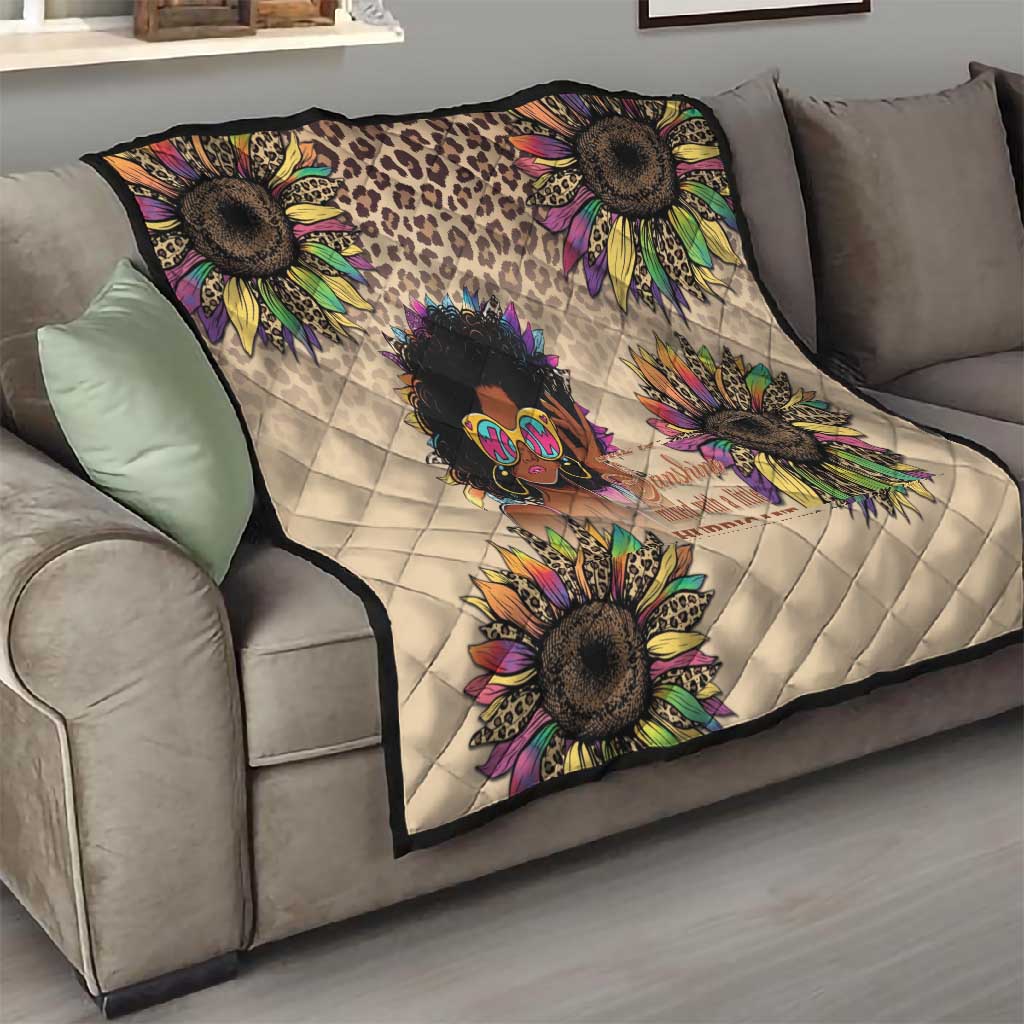 Black Her Story Sunshine Hurricane Quilt Empowered Black Woman - Wonder Print Shop