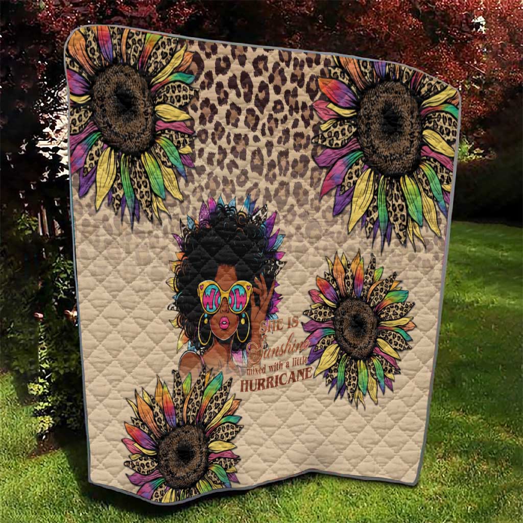 Black Her Story Sunshine Hurricane Quilt Empowered Black Woman - Wonder Print Shop