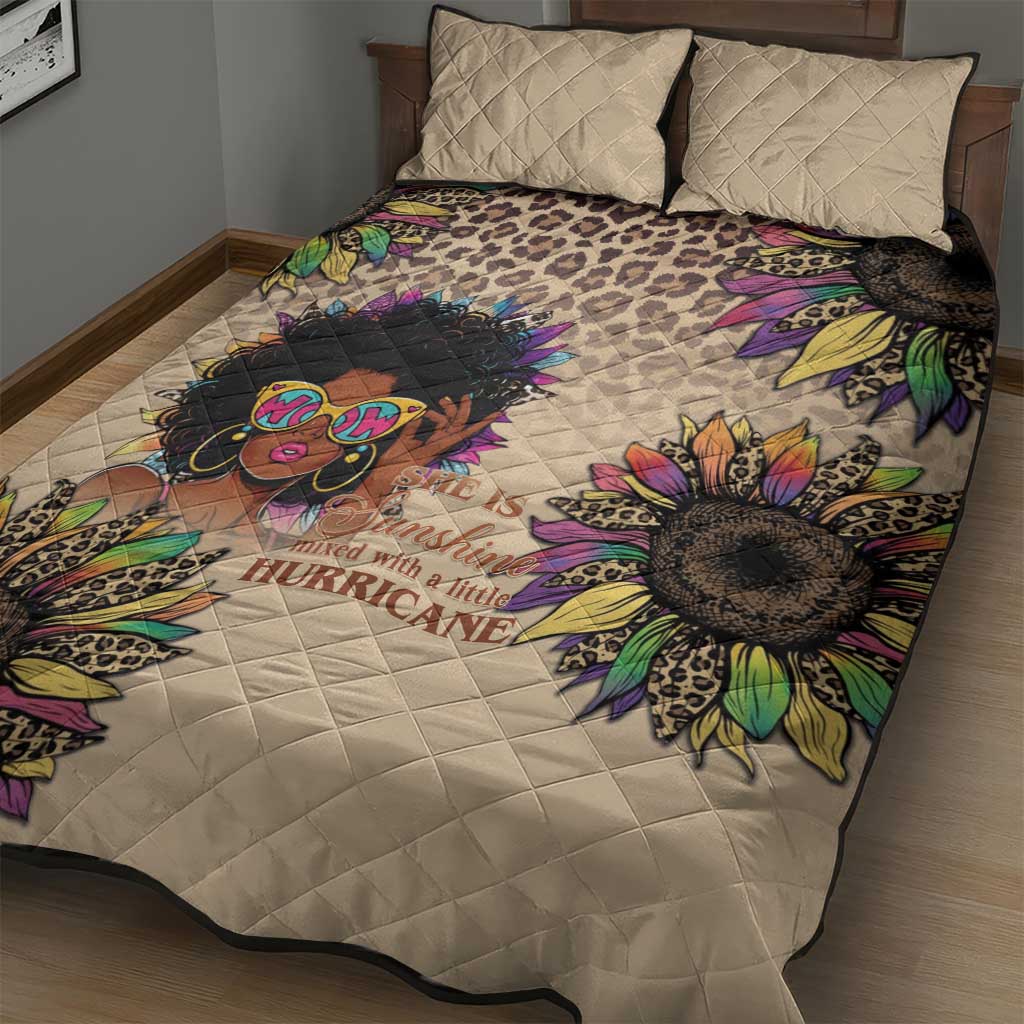 Black Her Story Sunshine Hurricane Quilt Bed Set Empowered Black Woman - Wonder Print Shop