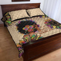 Black Her Story Sunshine Hurricane Quilt Bed Set Empowered Black Woman - Wonder Print Shop