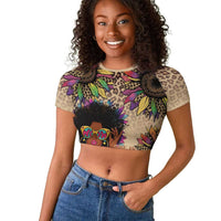 Black Her Story Sunshine Hurricane Raglan Cropped T shirt Empowered Black Woman - Wonder Print Shop