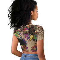 Black Her Story Sunshine Hurricane Raglan Cropped T shirt Empowered Black Woman - Wonder Print Shop