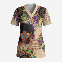 Black Her Story Sunshine Hurricane Scrub Top Empowered Black Woman - Wonder Print Shop