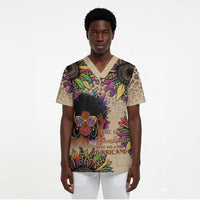 Black Her Story Sunshine Hurricane Scrub Top Empowered Black Woman - Wonder Print Shop