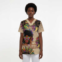 Black Her Story Sunshine Hurricane Scrub Top Empowered Black Woman - Wonder Print Shop
