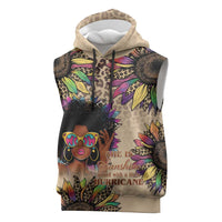 Black Her Story Sunshine Hurricane Sleeveless Hoodie Empowered Black Woman - Wonder Print Shop