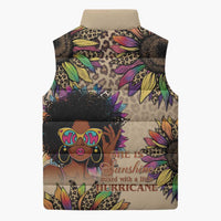 Black Her Story Sunshine Hurricane Sleeveless Puffer Jacket Empowered Black Woman - Wonder Print Shop